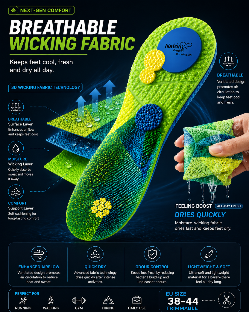 CloudStep™ — Air Cushion Comfort Insoles for Running & All-Day Standing