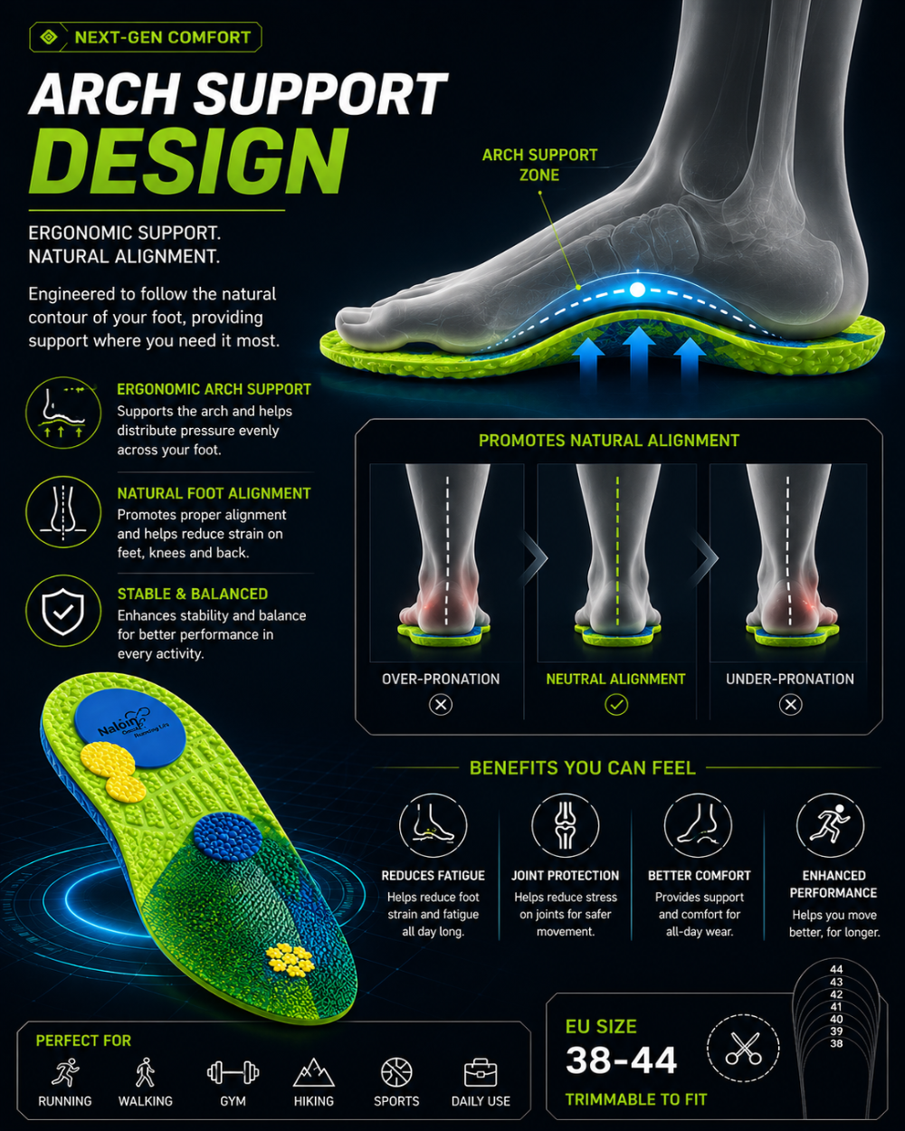 CloudStep™ — Air Cushion Comfort Insoles for Running & All-Day Standing
