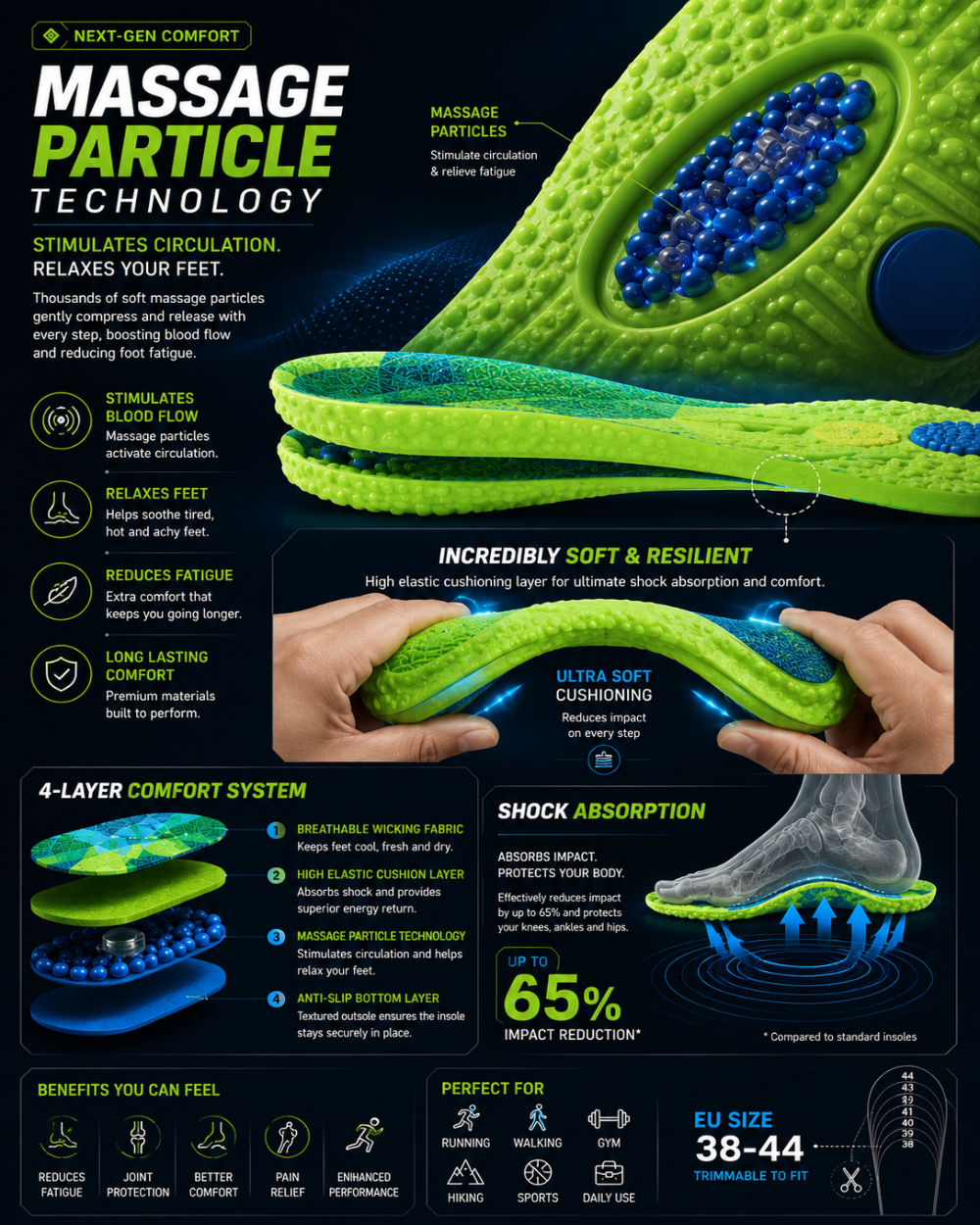 CloudStep™ — Air Cushion Comfort Insoles for Running & All-Day Standing