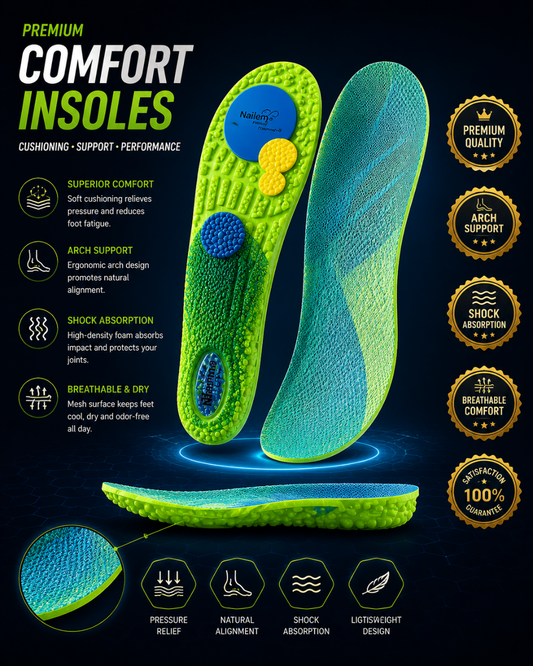 CloudStep™ — Air Cushion Comfort Insoles for Running & All-Day Standing