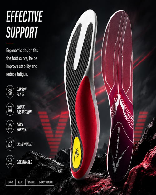 DRAKO FROST — Carbon Plate Insoles for Badminton & Tennis