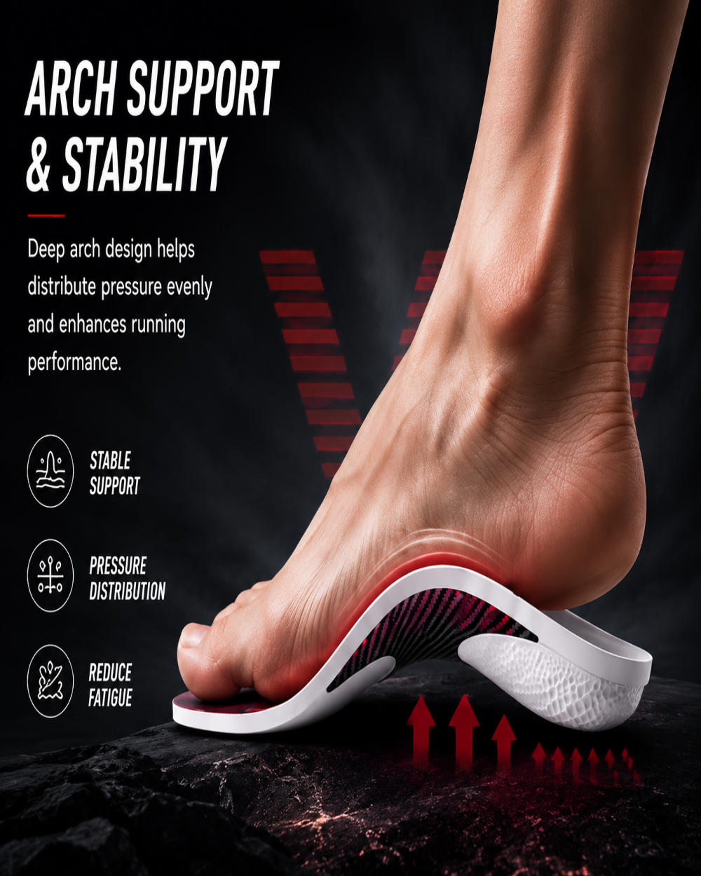 DRAKO FROST — Carbon Plate Insoles for Badminton & Tennis