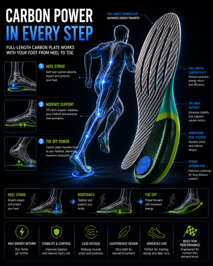 DRAKO RAPTOR — Carbon Plate Insoles for Running & Hiking